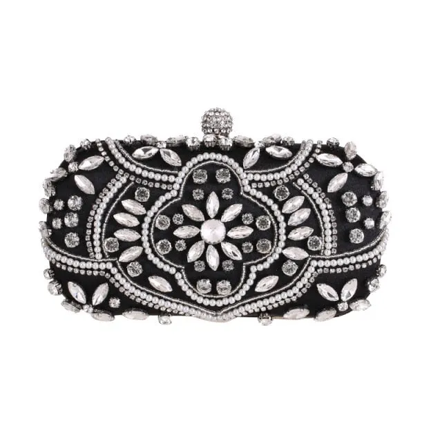 Women's Evening Clutch Bag Bridal Purse Luxury Wedding Clutch for Special Events Exquisite Crystal Ladies Party Handbags