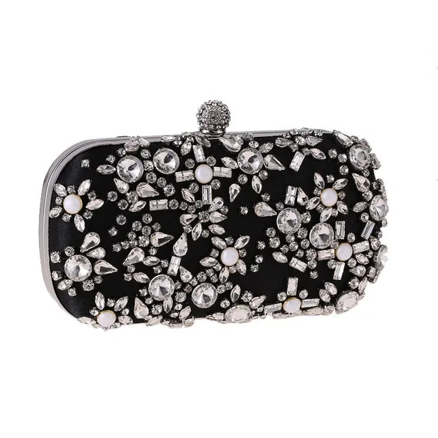 Women's Evening Clutch Bag Bridal Purse Luxury Wedding Clutch for Special Events Exquisite Crystal Ladies Party Handbags