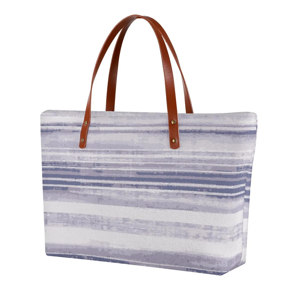 Women's Tote Bag | Diving Cloth121 purple, striped print