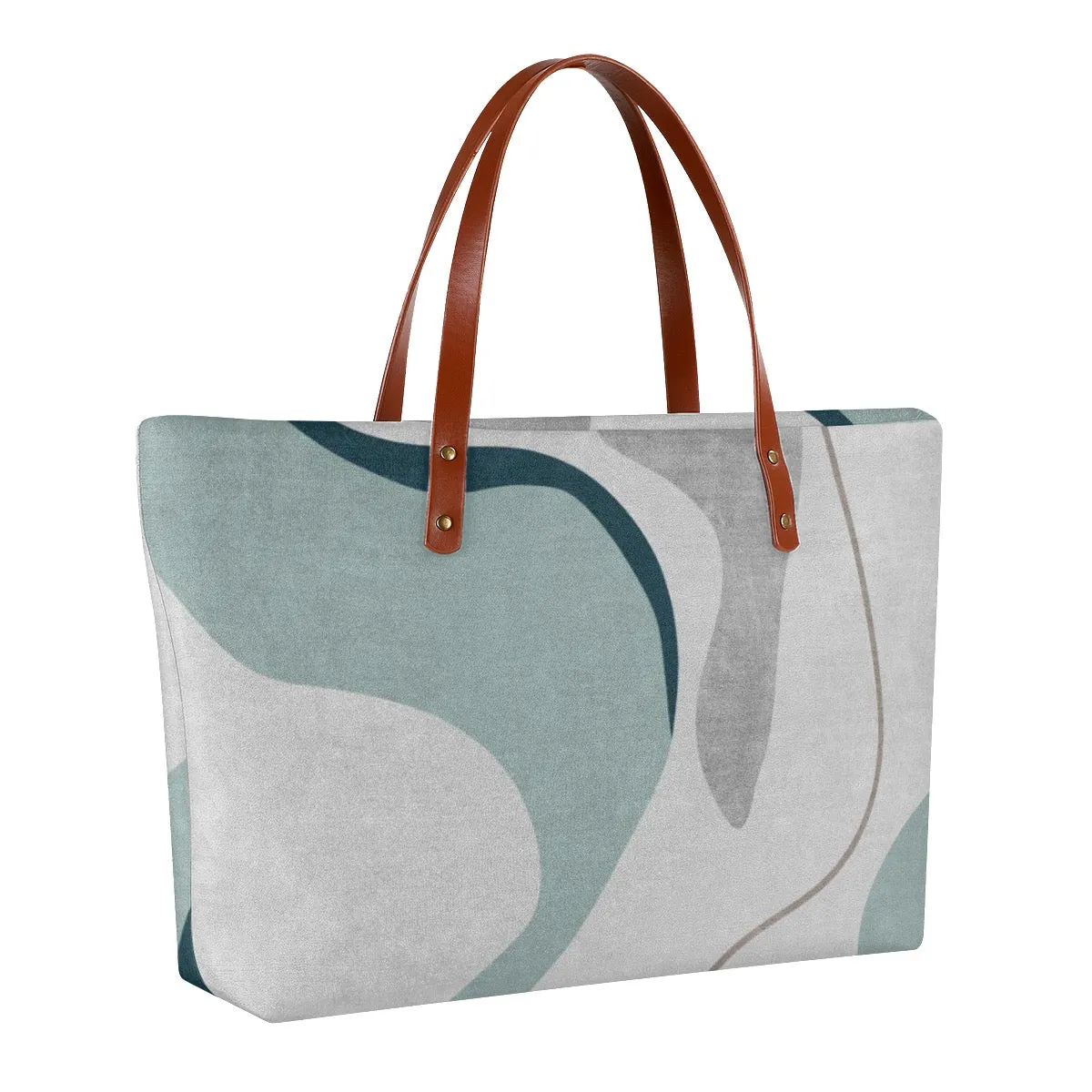 Women's Tote Bag | Diving Cloth124 green, and gray abstract print