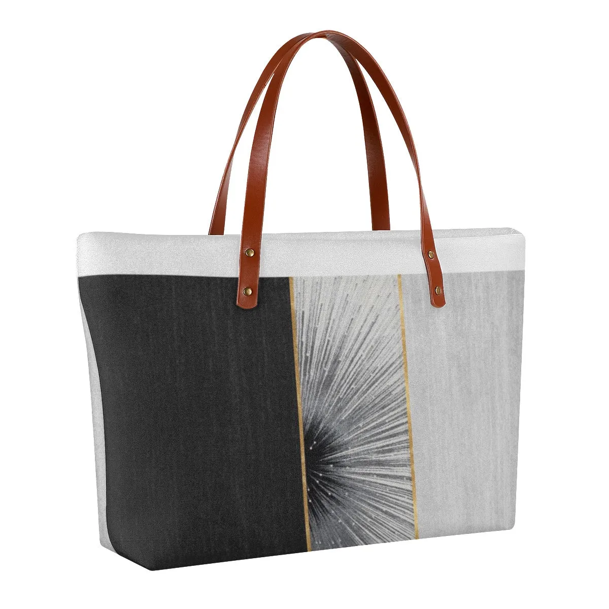 Women's Tote Bag | Diving Cloth126 black, and gray abstract print