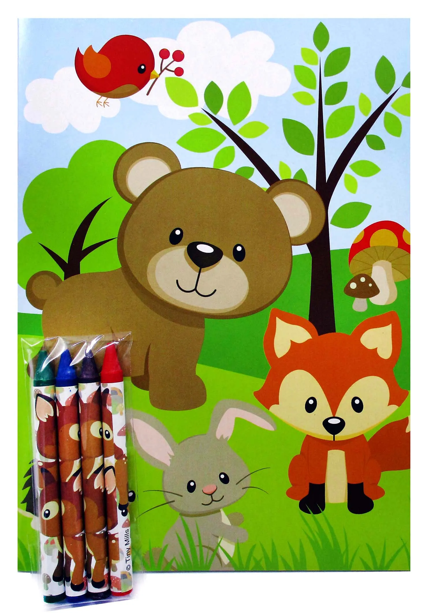 Woodland Animals Coloring Books - Set of 6 or 12