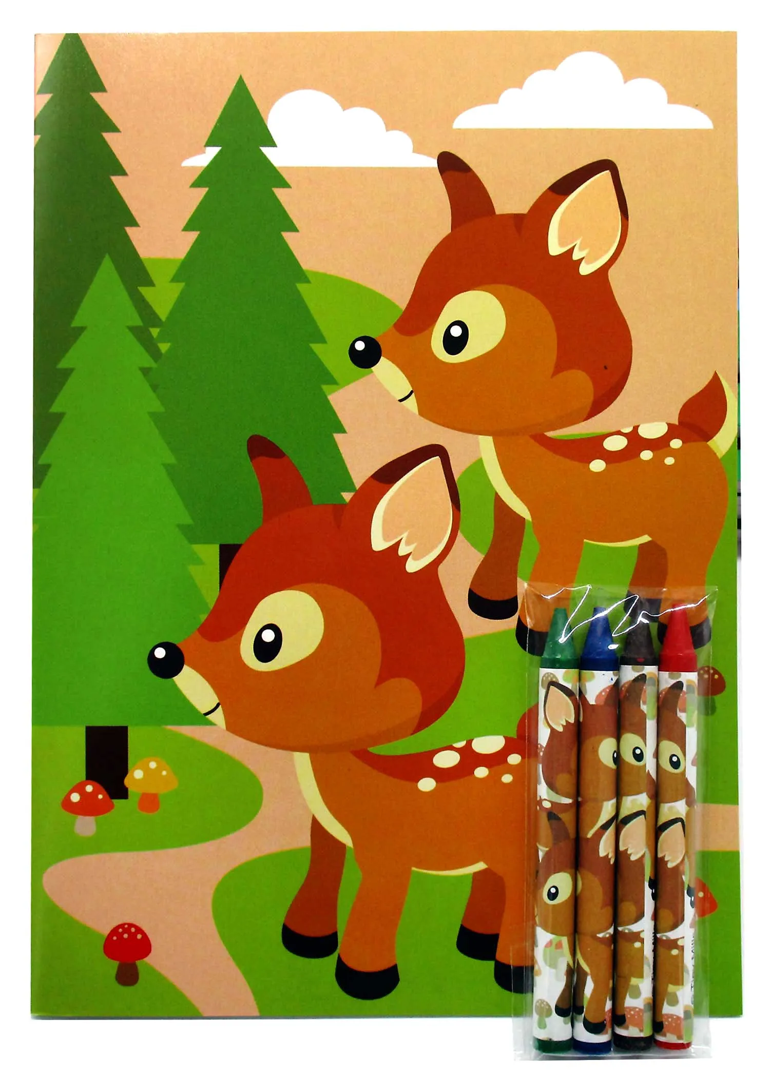 Woodland Animals Coloring Books - Set of 6 or 12