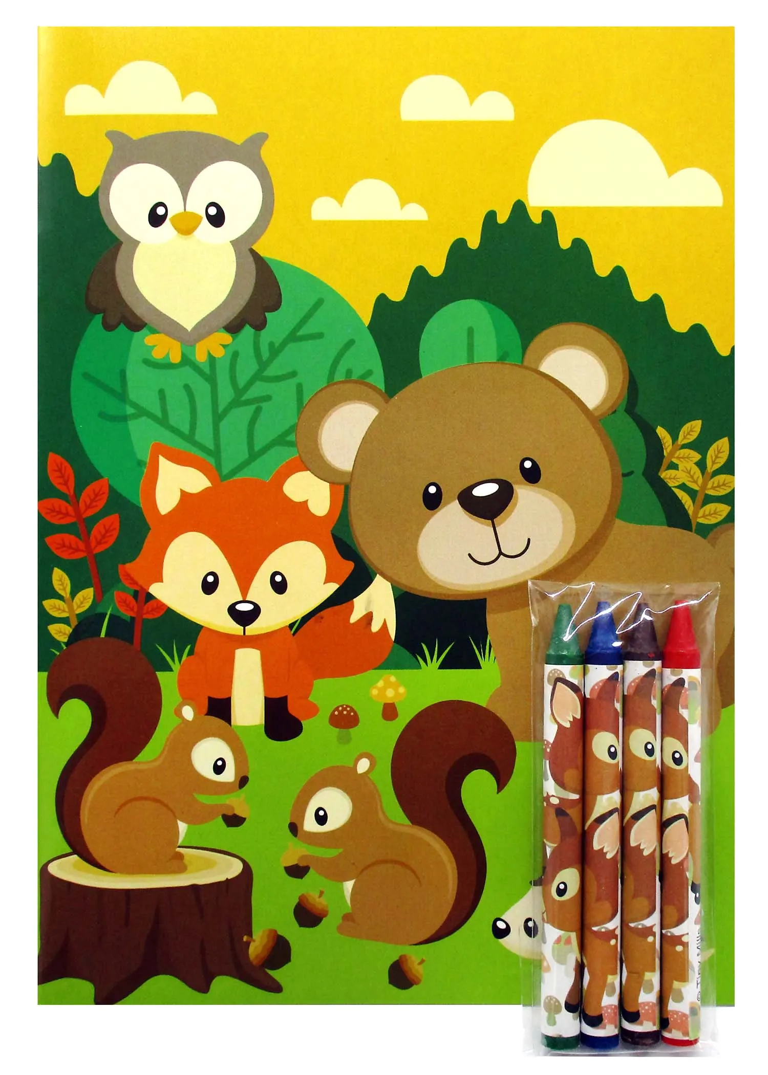 Woodland Animals Coloring Books - Set of 6 or 12